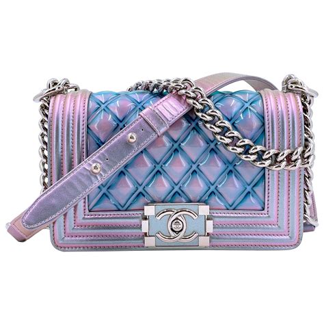 chanel small boy iridescent purple prowned|Chanel Paris.